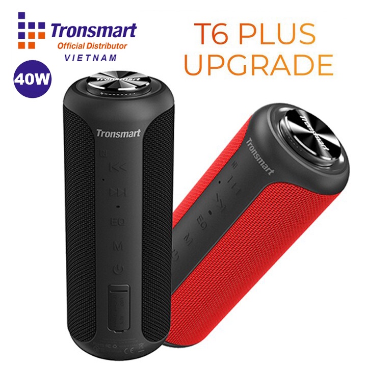 Loa Bluetooth Tronsmart Element T6 Plus Upgraded Loa Ngoài Trời, Âm Thanh Vòm 360 Độ, Bass Sâu - Hàng Chính Hãng