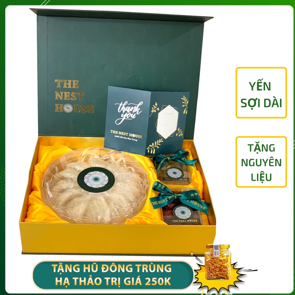 [HÀNG CÔNG TY] 100G tổ yến sào Khánh Hoà Nha Trang tinh chế sợi dài loại 1 - yến xào tự nhiên cao cấp The Nest House