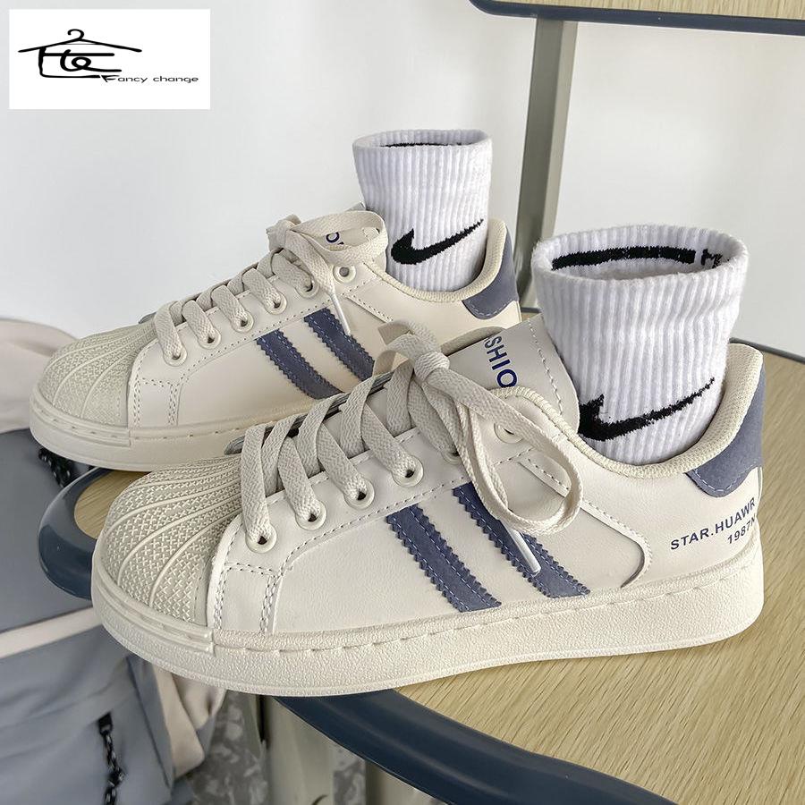 Giày Thể Thao Màu Trắng Phong Cách Nhật Bản Hợp Thời Trang