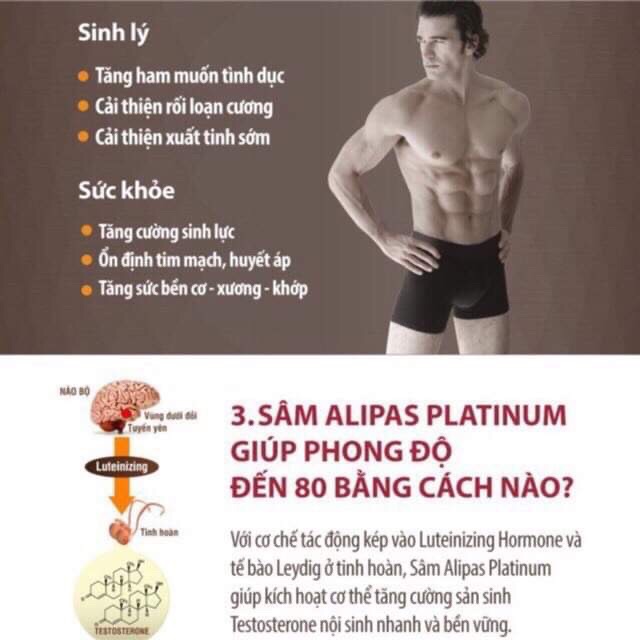 Sâm Alipas Platinum - hàng chính hãng USA (tăng cường sinh lý nam giới...)