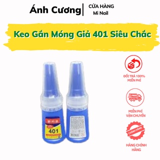 Keo dán móng ❤️ mi nail ánh cương❤️ keo gắn móng giả 401, phụ kiện nail gắn móng siêu chắc ad01