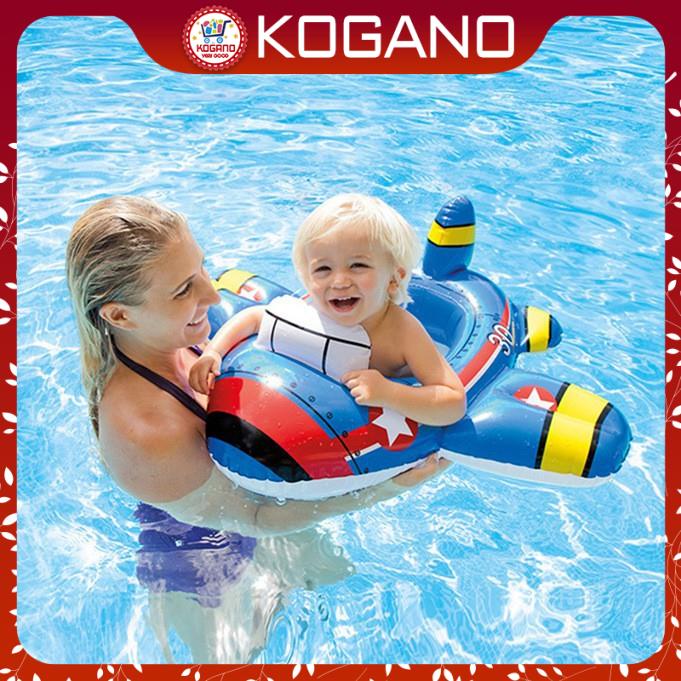 Phao bơi chống lật cho bé KOGANO xỏ chân an toàn cho trẻ em hình ô tô, máy bay, xe công trình đáng yêu SS-001100