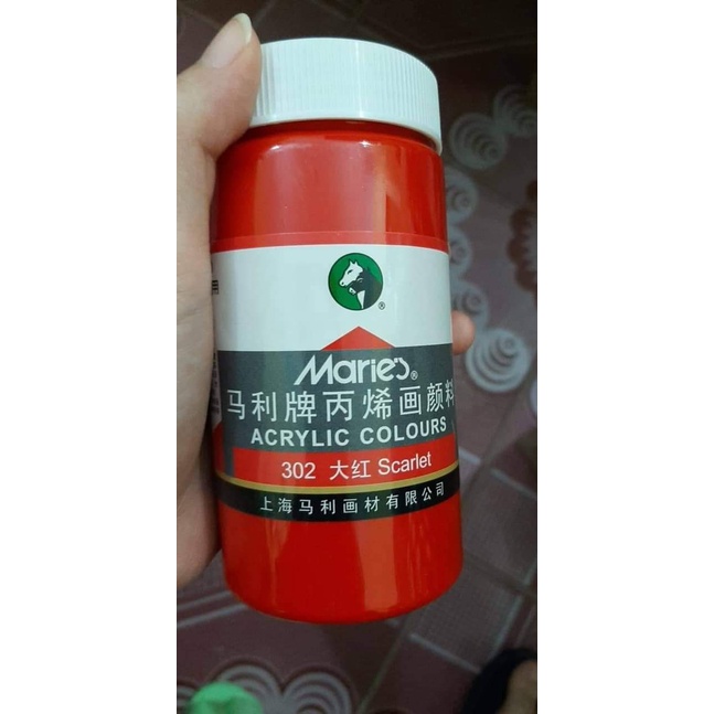 MÀU ACRYLIC MARIES  300ML ĐẦU NGỰA ( Bảng Màu 2) Hiện có 32 mã mầu