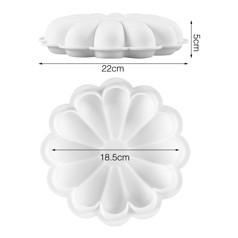 Khuôn Silicone Làm Bánh Tạo Hình Hoa Hướng Dương Tiện Dụng