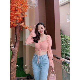 Áo Kiểu Nữ Dây Rút Thời Trang Mới (SP-Av90)