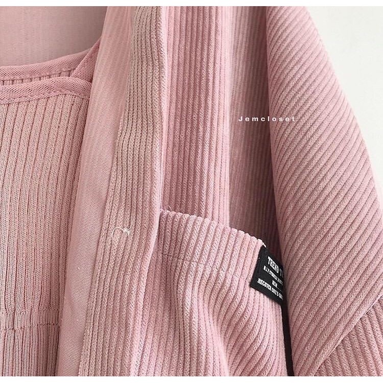 Áo khoác sơ mi nhung gân form rộng AN - 1411 ( Jem Closet )