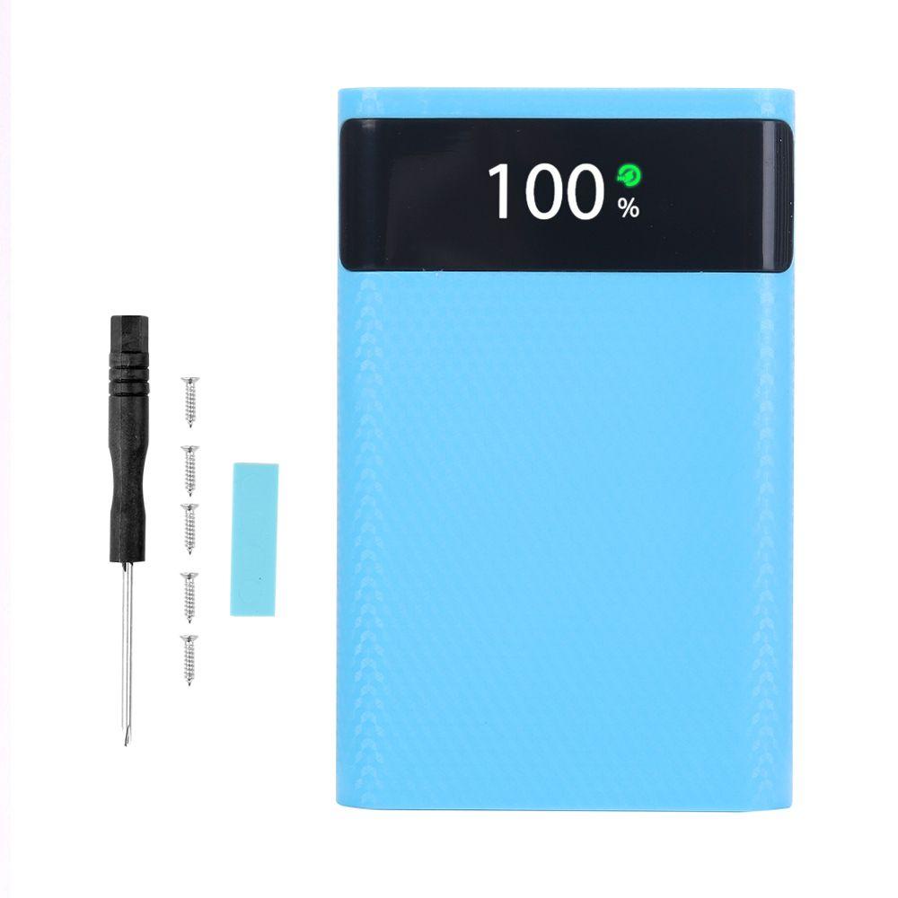Vỏ Pin Sạc Dự Phòng 18650 Không Hàn Màn Hình LCD Có Đèn LED Sạc Nhanh