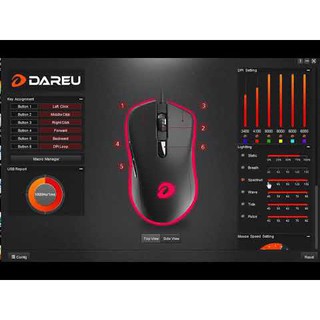 Chuột Gaming DAREU EM908 (LED RGB, BRAVO sensor)