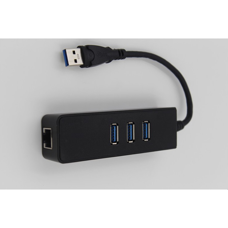 USB HUB 1 Ra 3 Cổng USB 3.0 Kèm 1 Cổng LAN 10/100/1000 Mbps - Tương thích Mibox, MAC OS