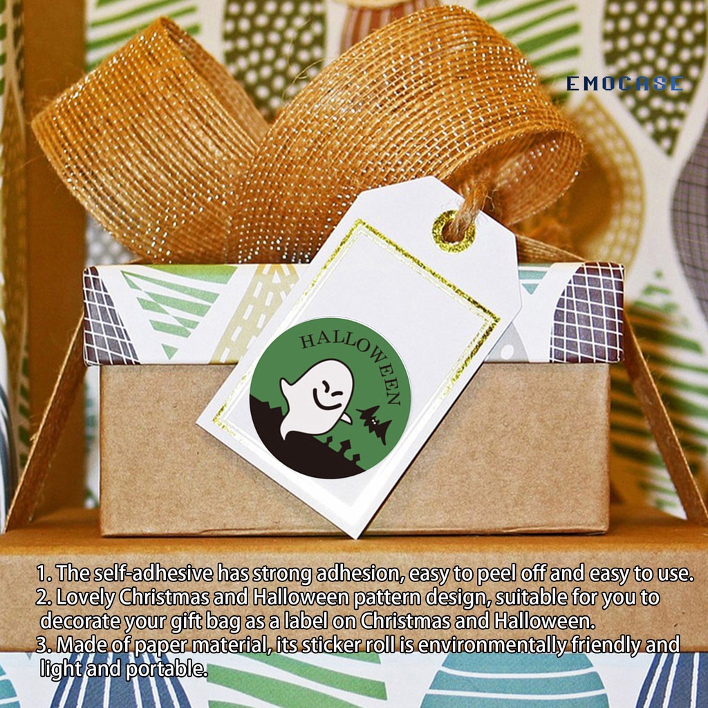 1 Cuộn Sticker Dán Trang Trí Giáng Sinh Tự Dính Nhiều Họa Tiết