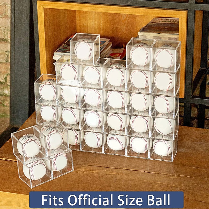 Khối Lập Phương Memorabilia Hiển Thị Tự Động Bảo Vệ Mặt Trời Trong Suốt Cho Bóng Chày Memorabilia Showcase