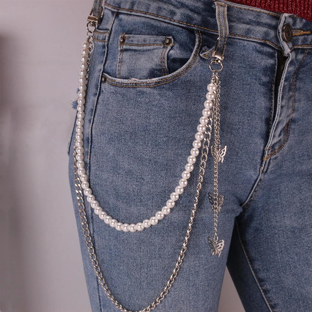 Dây Xích Kim Loại Trang Trí Thắt Lưng Quần Jeans Phong Cách Hip Hop Thời Trang Cho Nữ