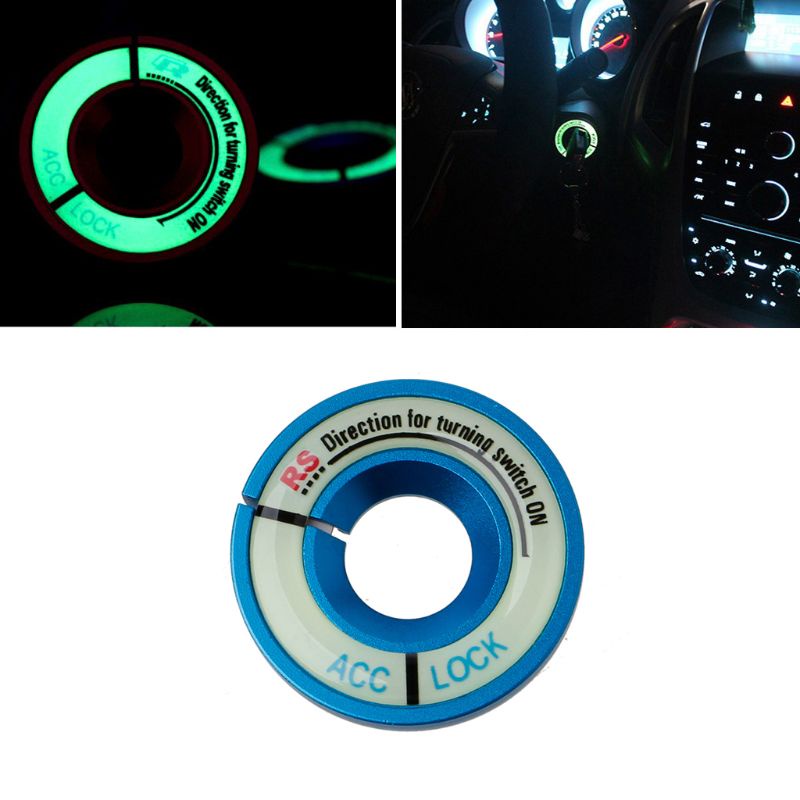 Miếng Dán Trang Trí Công Tắc Lỗ Chìa Khóa Xe Hơi Màu Dạ Quang Độc Đáo
