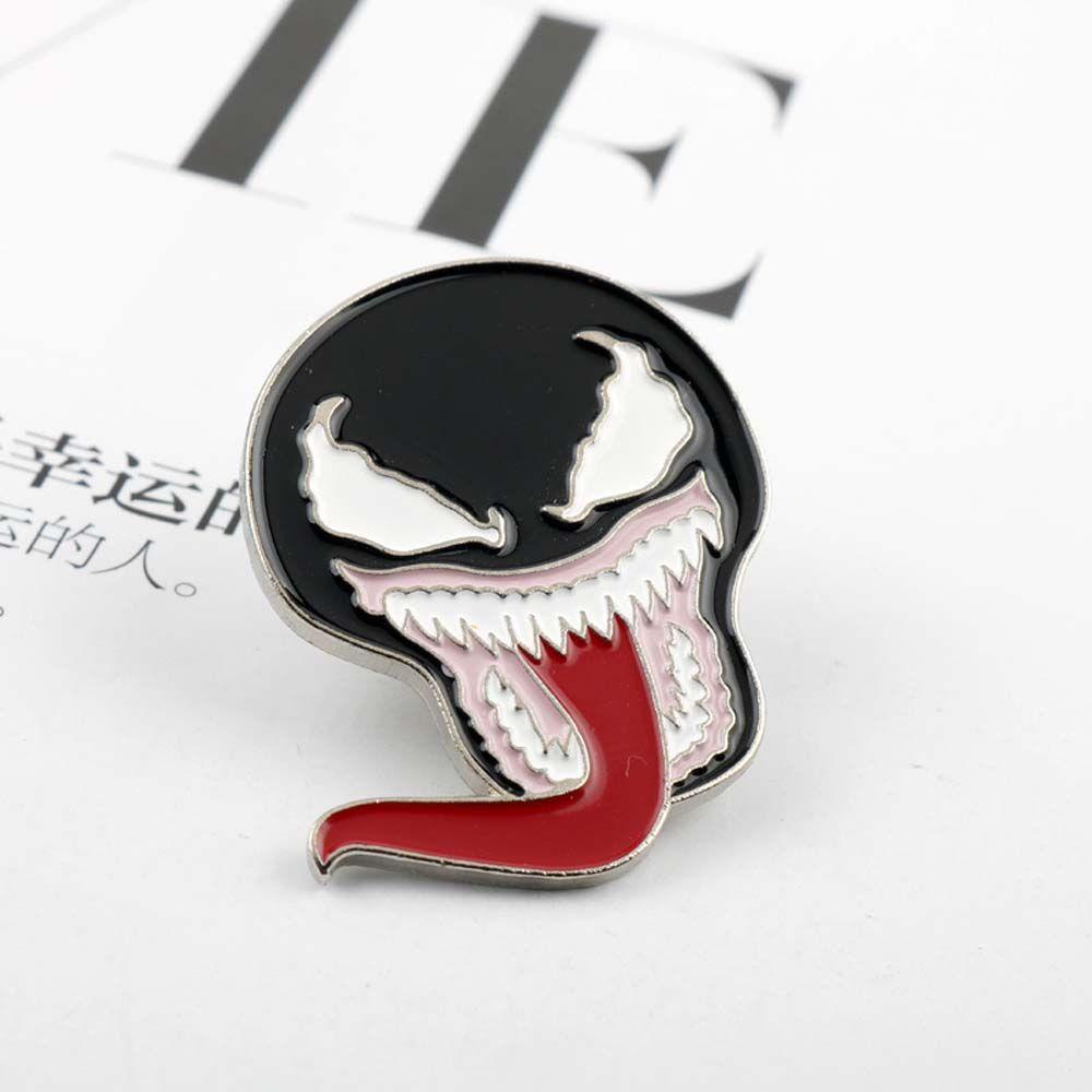Ghim Cài Áo Hình Nhân Vật Venom Tráng Men Cổ Điển Cho Bé