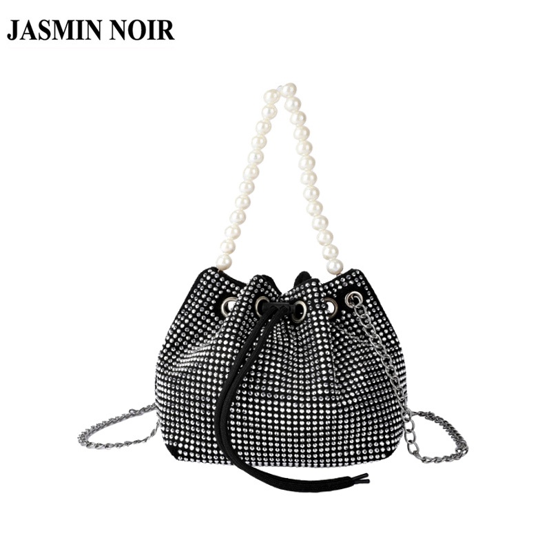 Túi Đeo JASMIN NOIR Chéo Đính Ngọc Trai Kim Cương Dành Cho Nữ
