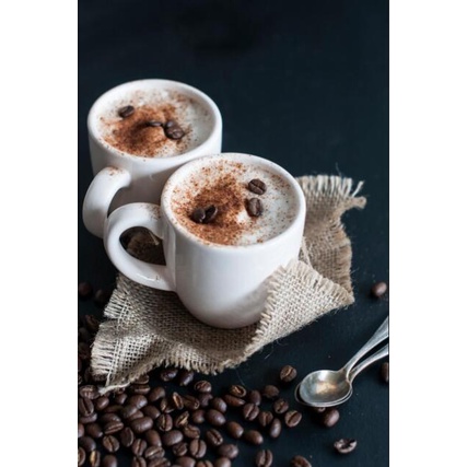 Tranh Vải Bạt Treo Tường In Hình Thức Ăn Hạt Cà Phê Nghệ Thuật Trang Trí Nhà Cửa/Quán Cà Phê/Nhà Hàng