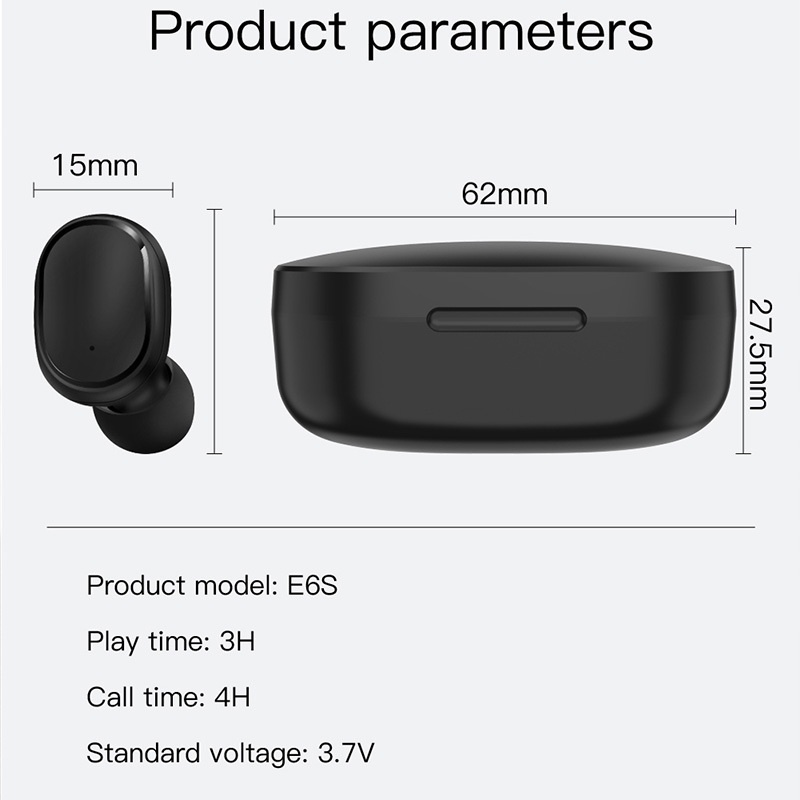 Tai Nghe Bluetooth 5.0 Nhét Trong TWS Không Dây Hai Kênh Điều Khiển Cảm Ứng Thông Minh Tích Hợp Mic Loại C Chống Ồn Có Đèn LED
