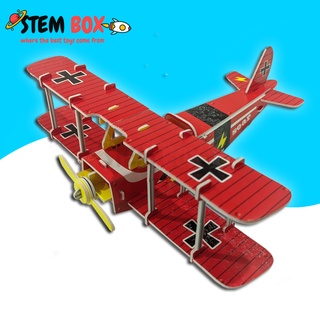 Bộ ghép hình 3D máy bay cổ bằng giấy cho trẻ từ 4 tuổi