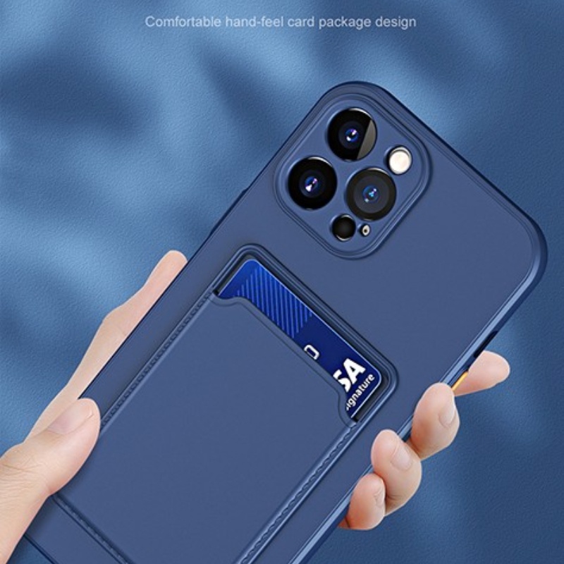 Ốp Điện Thoại Silicon Mềm Siêu Mỏng Chống Sốc Nhiều Màu Có Ngăn Đựng Thẻ Dành Cho OPPO Reno 7Z Reno 7 6 5 Pro 5G Reno 6Z