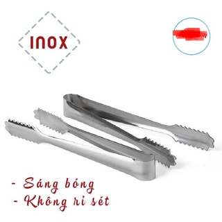 🏵️FREESHIP🏵️ Combo 5 Kẹp gắp đá inox trơn không rỉ