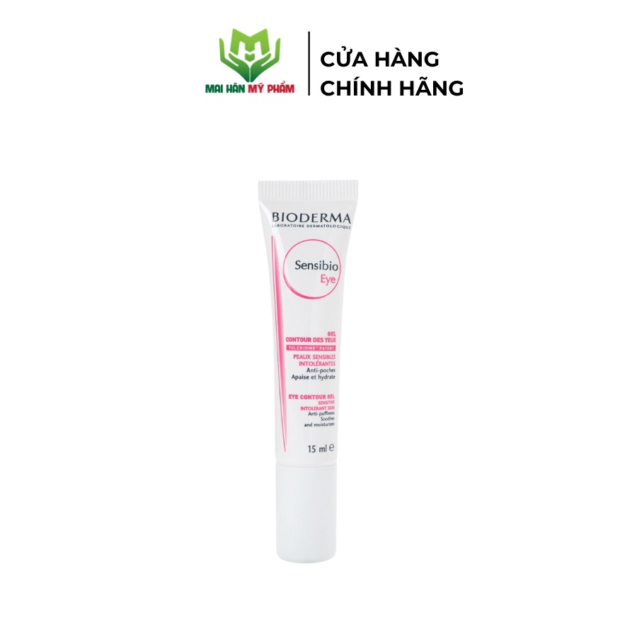 Bộ đôi dung dịch cân bằng, dưỡng ẩm cho da nhạy cảm Bioderma Sensibio Tonique 250ml và kem dưỡng giảm bọng mắt 15ml