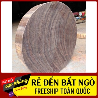 Thớt gỗ nghiến tây bắc đường kính 40cm dày 6, thớt gỗ không tâm nguyên khối độ bền cao
