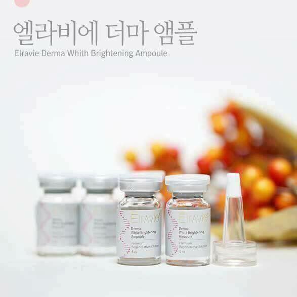 Serum dưỡng trắng tái tạo da Elravie hộp 12 chai