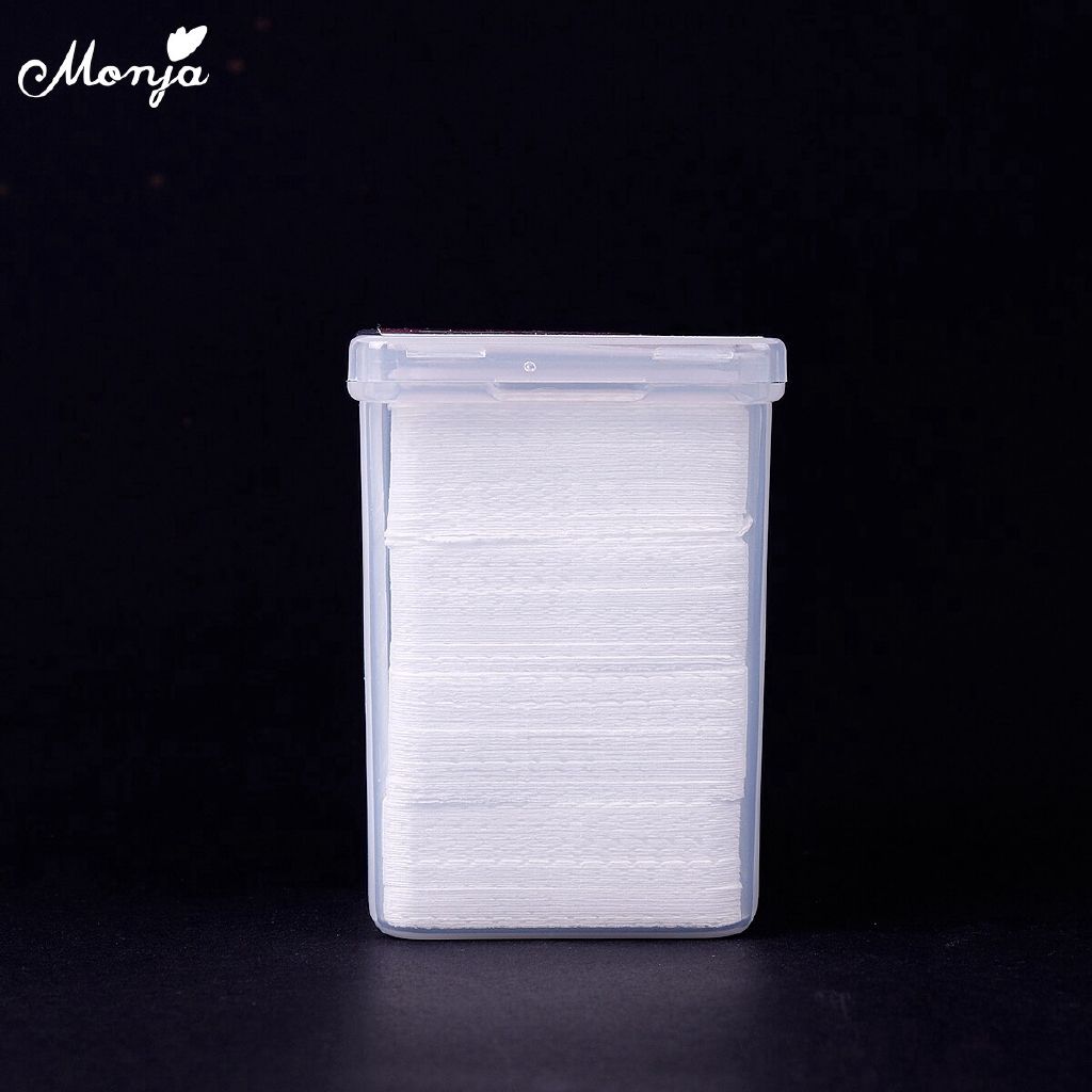 MONJA Bộ 180 Miếng Bông Tẩy Trang Móng Tay Nghệ Thuật