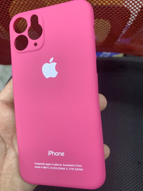 Ốp iphone11 6.1 ,ip11pro 5.8, ip11promax 6.5 cứng màu kiểu chống bẩn