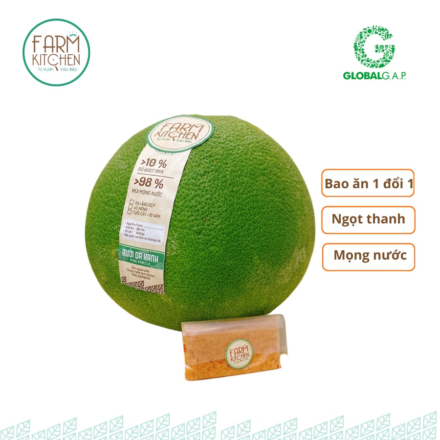 Bưởi Da Xanh Bến Tre (Global Gap) bao ngọt, mọng nước,1 đổi 1 trong 7 ngày (chọn hỏa tốc để giao trong ngày)