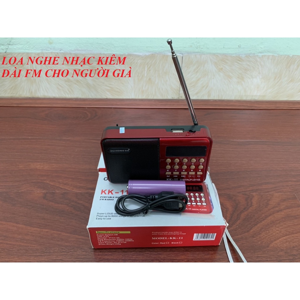 [Mã ELHACE giảm 4% đơn 300K] ĐÀI RADIO FM CHO NGƯỜI GIÀ, ĐÀI NGHE NHẠC QUA USB VÀ THẺ NHỚ KK - 11 - PK AnPhuStore