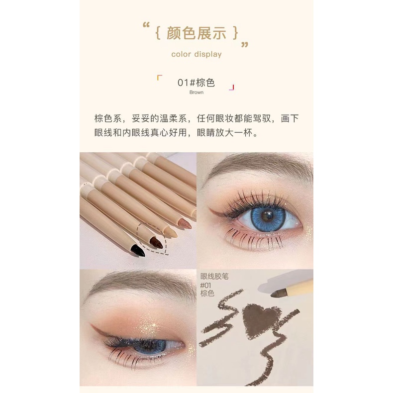 Bút Kẻ Mắt Siêu Mịn Chống Thấm Nước Chống Thấm Mồ Hôi Lâu Trôi Không Nhòe Làm Sáng Da