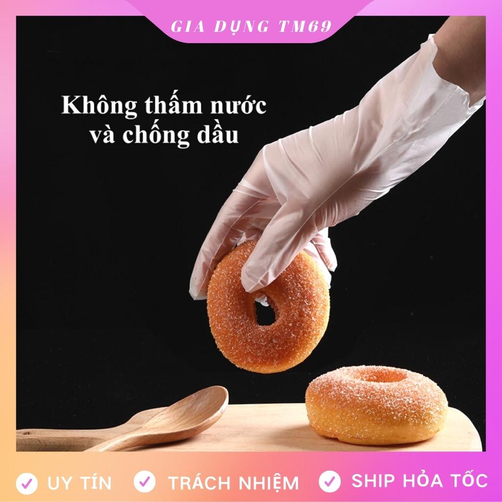 Găng Tay Siêu Dai Làm Bếp Nấu Ăn TPE Đa Năng Mềm Dai (Hộp 100 Chiếc), Gang Tay Kiêm Bao Tay Làm Bánh