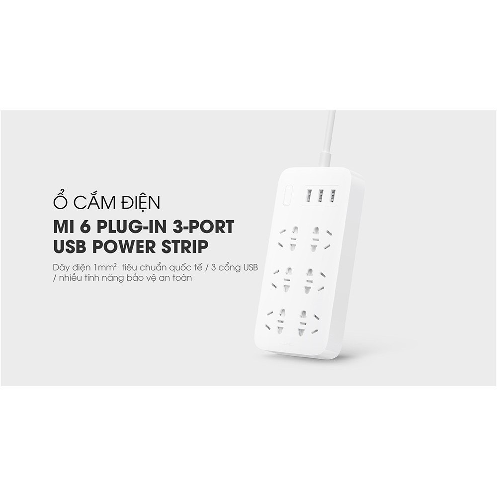 [HÀNG CÓ SẴN]Ổ cắm điện Xiaomi Mi Power Strip đa chức năng 6 CỔNG/3 CỔNG + 3USB/ ZMi 6 CỔNG + 2USB