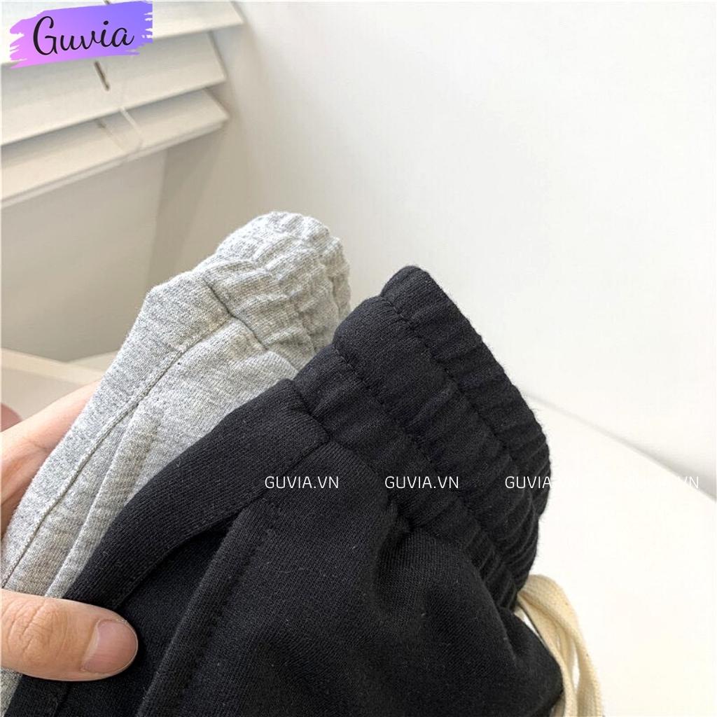 Quần Short NỈ DA CÁ Unisex  Quần đùi chất nỉ da cá Nam nữ đều mặc được GUVIA