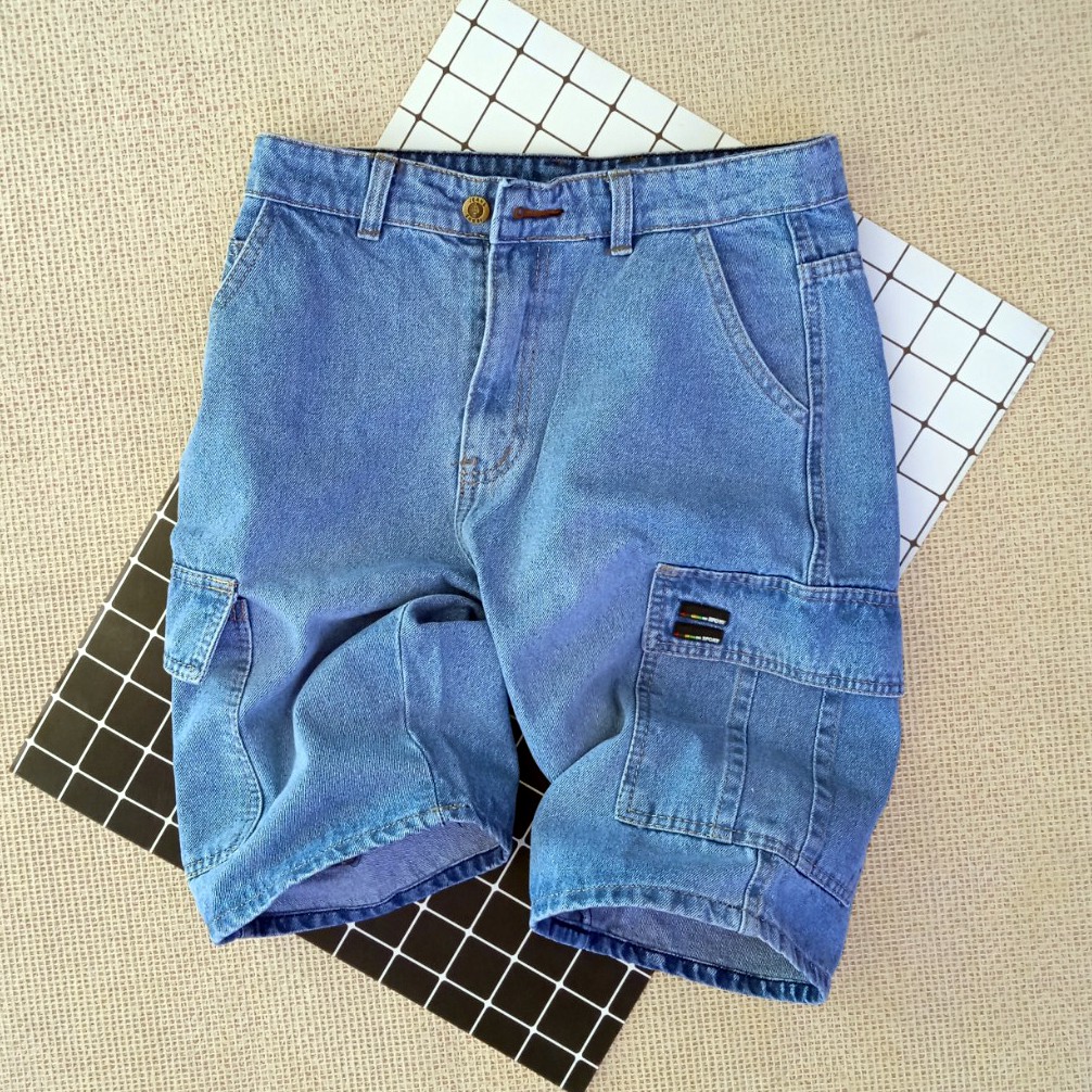 Quần Short Jean Nam Short Jean Denim Cao Cấp Short Túi Hộp Mẫu Hot Trẻ Trung Trend 2021 ( 45-75kg )