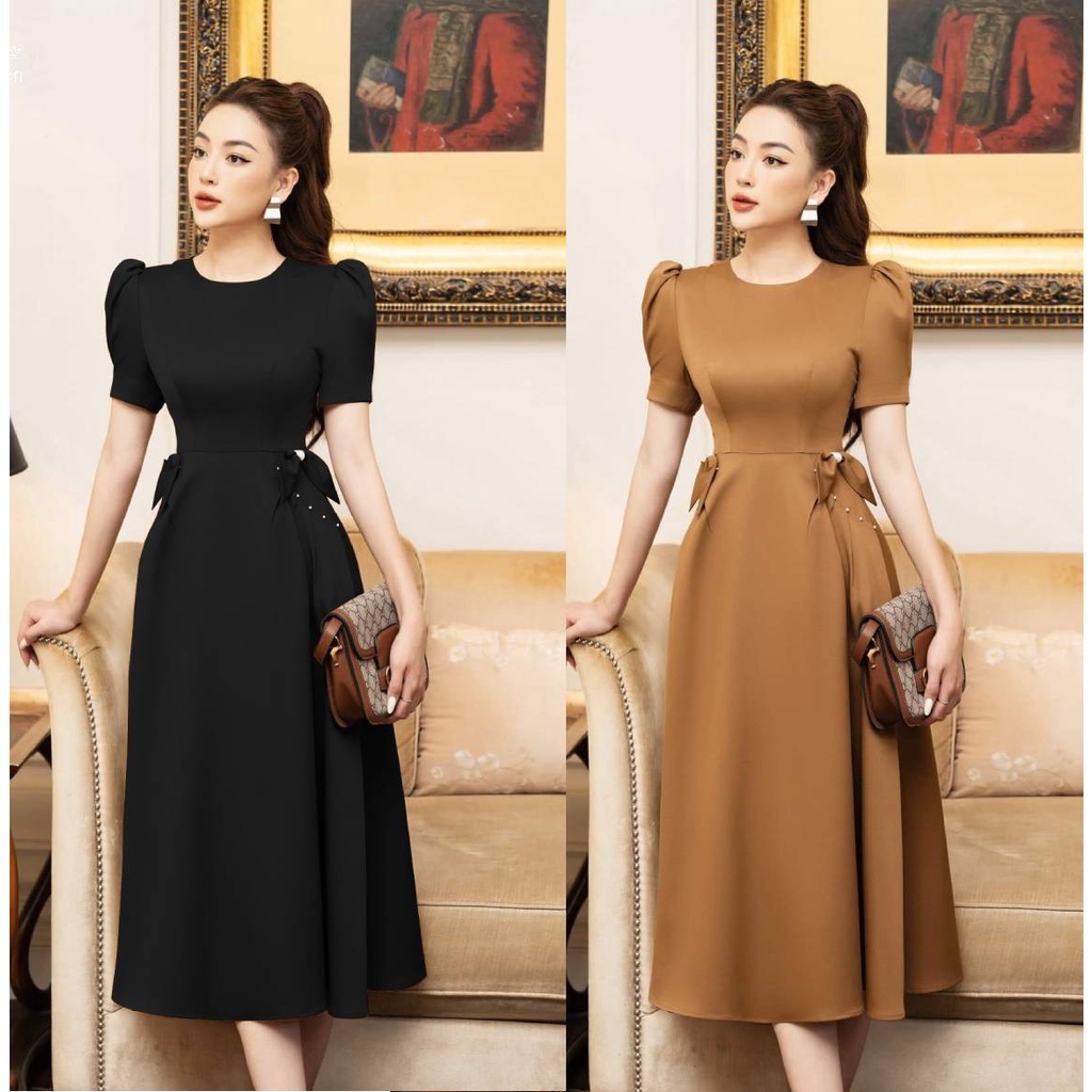 Đầm xòe thiết kế tiểu thư sang chảnh MS D029 - Ladyfasion