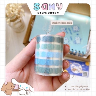 Cuộn sticker chấm dài 3 mét làm Bullet Journal, trang trí sổ tay