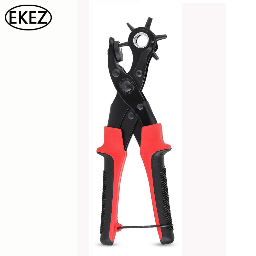 Kìm bấm lỗ EKEZ cho dây da đồng hồ thắt lưng giày dép bìa cứng loại 10 size 6 lỗ