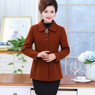 Áo khoác dạ trung niên nữ cao cấp thiết kế đơn điệu, sang trọng, trẻ trung NV0501