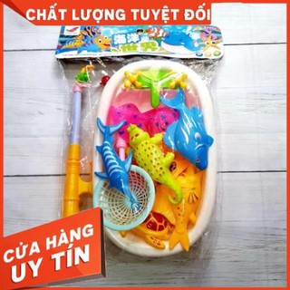 [CHẤT LƯỢNG] Bộ Đồ Chơi Câu Cá Nam Châm Nhựa Cao Cấp