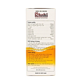 Siro ăn ngon Ích Nhi chai 100ml