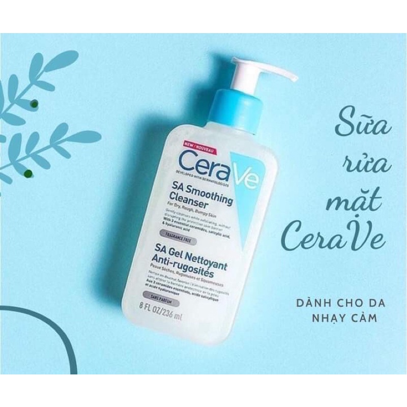 Sữa rửa mặt Cerave SA smoothing Cleanser 236ml