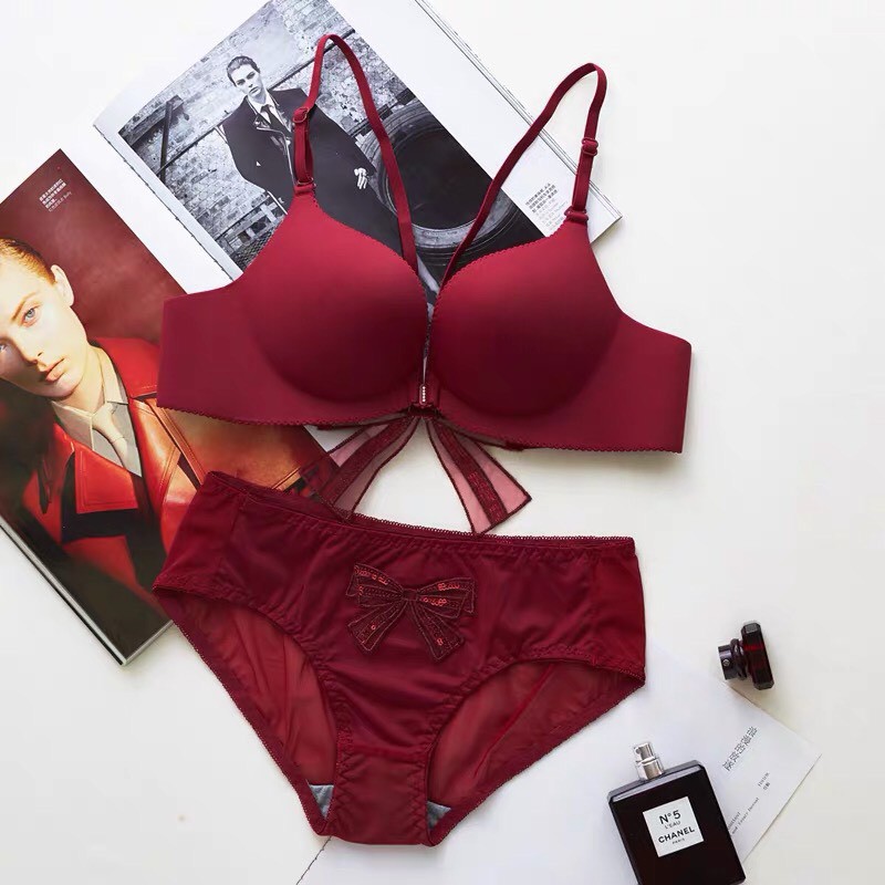 Áo Lót Đúc CÀi Trước Phối Nơ Không Gọng Điệu Đà AL29 THESHE | BigBuy360 - bigbuy360.vn