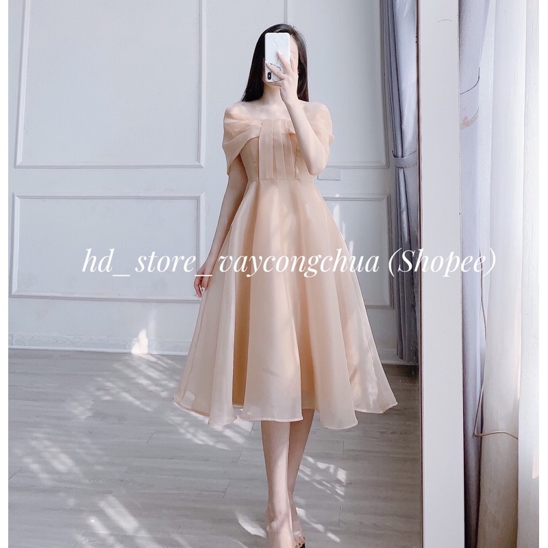 [ẢNH THẬT] V221 VÁY ĐẦM TRẮNG XOÈ DỰ TIỆC, DẠ HỘI KỶ YẾU PROM, VÁY CÔNG CHÚA TIỂU THƯ TRỄ VAI, ĐẦM THIẾT KẾ DỰ TIỆC CƯỚI | BigBuy360 - bigbuy360.vn