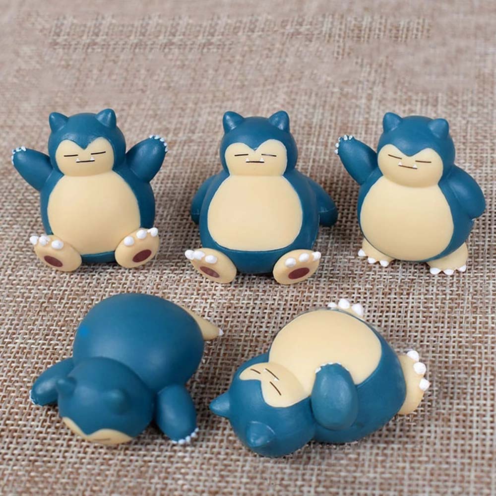 5 mô hình đồ chơi nhân vật snorlax trong phim hoạt hình pokemon