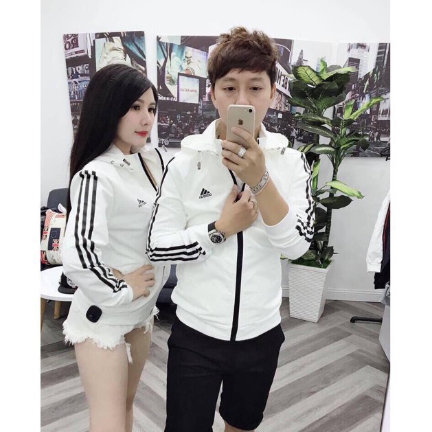 Áo khoác dù trắng ADD 3 sọc tay Cao cấp TCS - Fashion Nam T.D T.D .NT