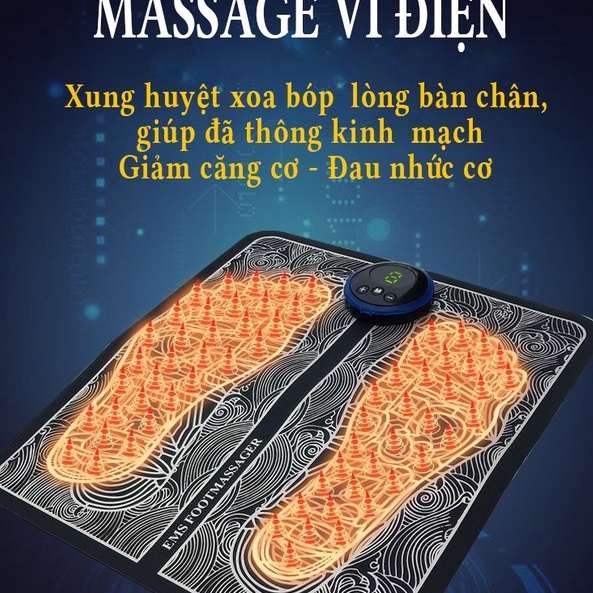 Giảm giá Sốc Thảm massage chân, giảm béo chân, trị liệu bằng công nghệ xung điện Giảm Đau Nhức Nhanh C