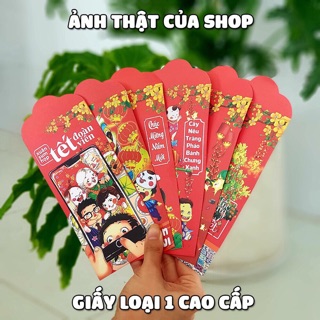 Combo 10 bao lì xì giấy loại tốt mẫu Tết Đoàn Viên
