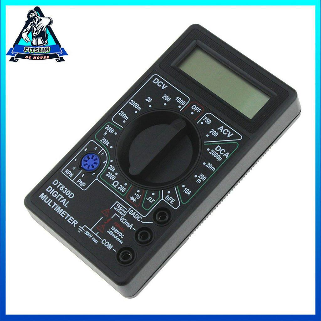 Đồng hồ vạn năng đo liên tục kỹ thuật số mini DT-830D AC/ DC Volt Amp Ohm Diode hFE
